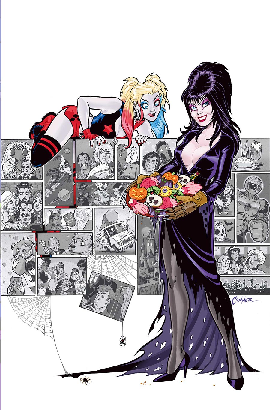 Harley Quinn x Elvira #6 Cover L Incentive Amanda Conner Cookies Virgin Cover