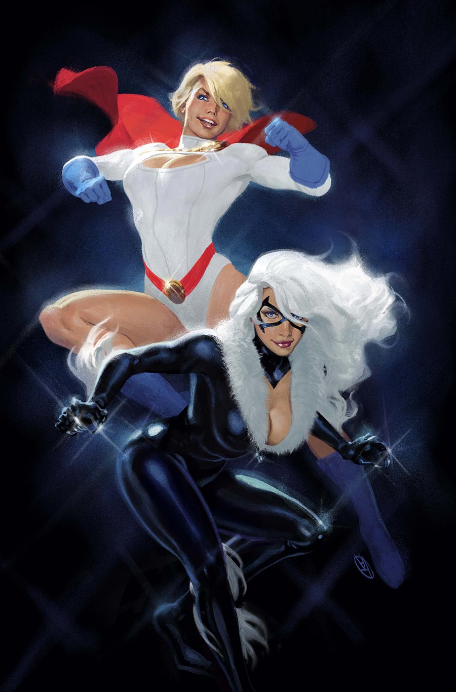 DC Marvel Superman Spider-Man #1 (One Shot) Cover V Variant David Talaski Power Girl & Black Cat Card Stock Cover