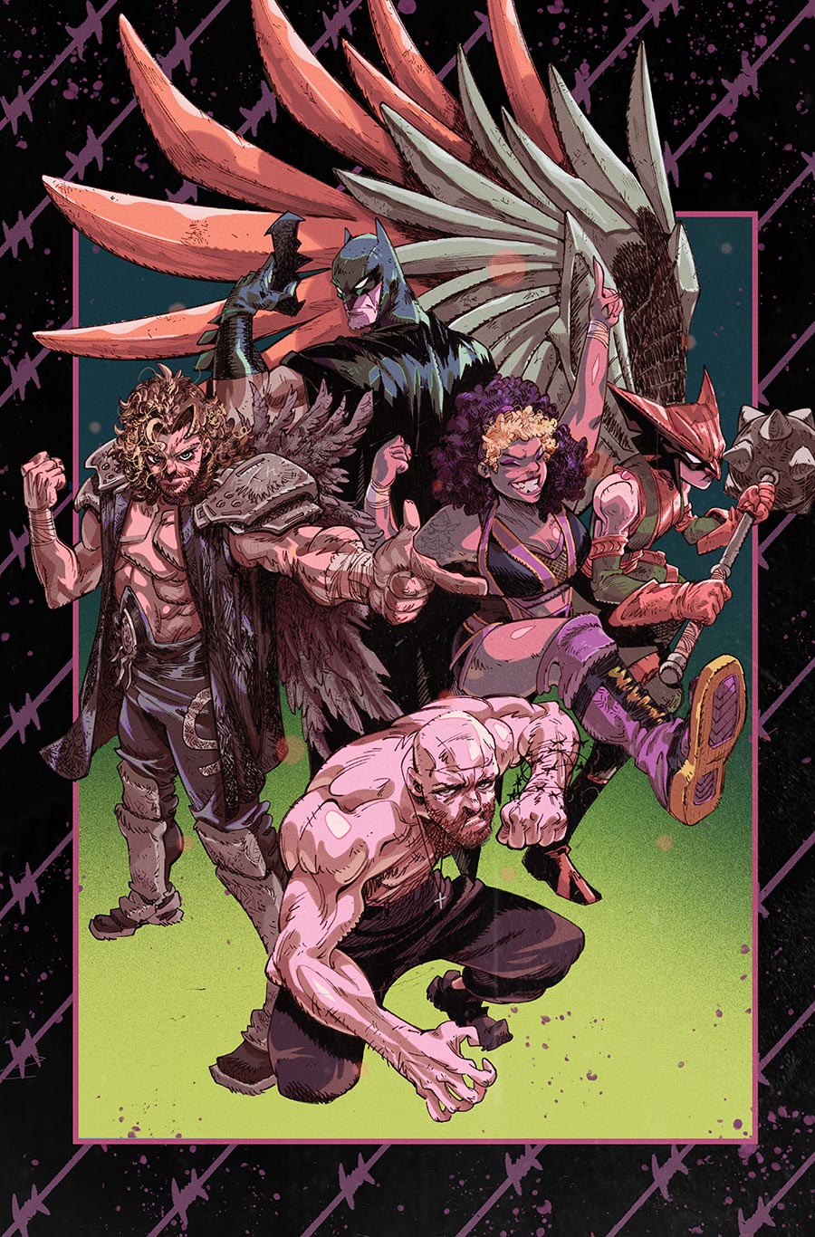 DC x AEW #2 Cover B Variant Ricardo Lopez Ortiz Card Stock Cover