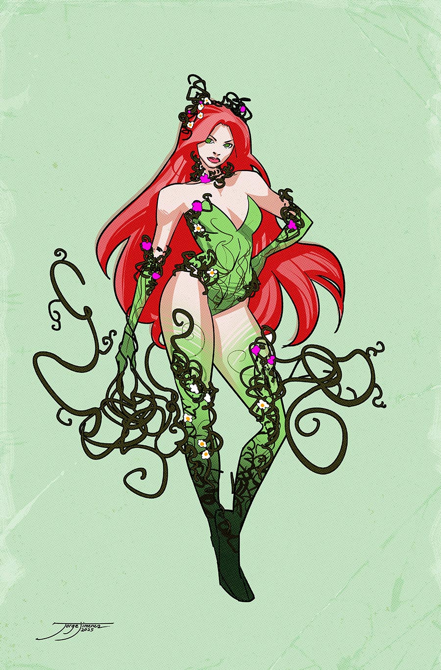 Poison Ivy #42 Cover G Variant Jorge Jimenez Corner Box Spot Foil Cover (DC All In)
