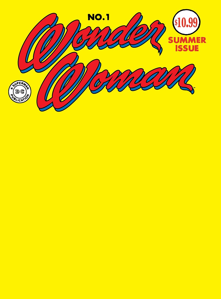 Wonder Woman #1 Facsimile Edition Cover B Variant Blank Card Stock Cover (2026 Edition)
