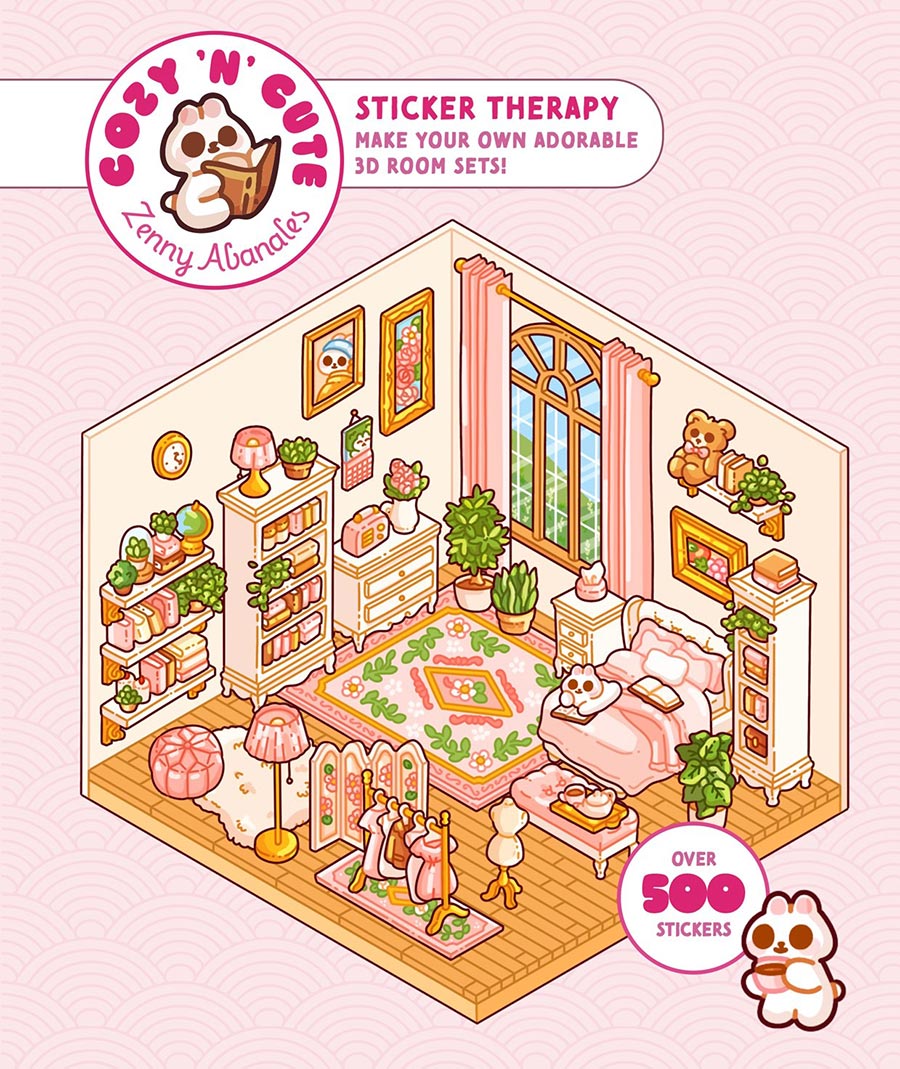 Cute n Cozy Sticker Therapy Make Your Own Adorable 3D Room Sets Over 500 Stickers TP
