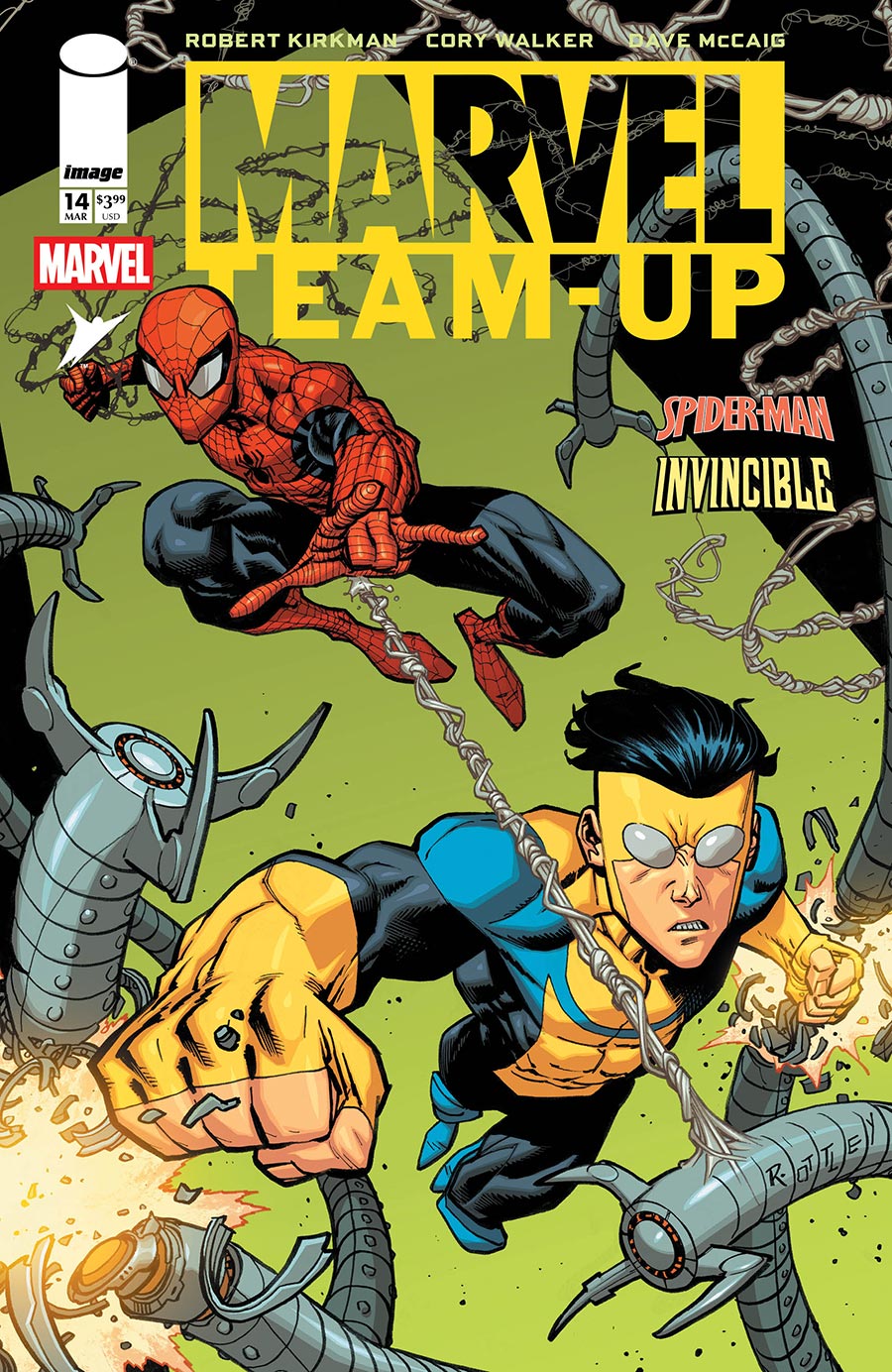 Marvel Team-Up Vol 3 #14 Facsimile Edition Cover B Variant Ryan Ottley & Dave McCaig Cover (Limit 1 Per Customer)