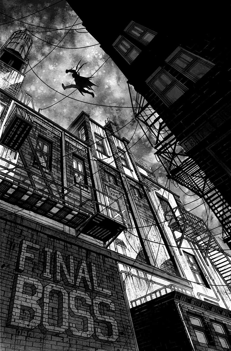 Final Boss #5 Cover D Incentive Danny Earls Black & White Cover