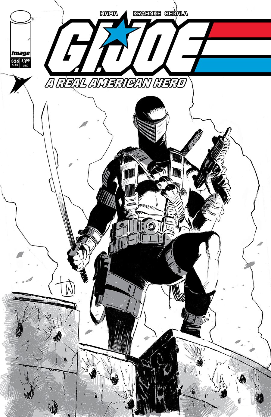 GI Joe A Real American Hero #326 Cover B Variant Lee Weeks Black & White Cover