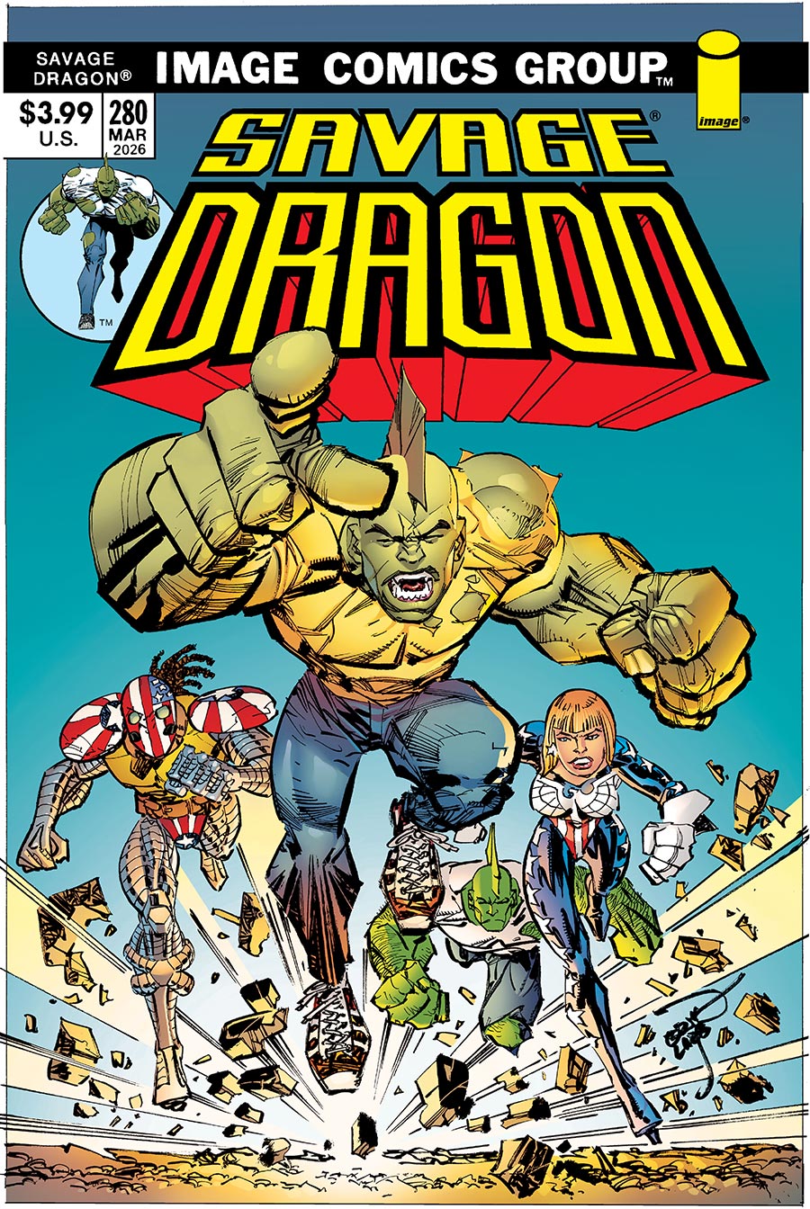 Savage Dragon Vol 2 #280 Cover B Variant Erik Larsen 1970s Trade Dress Cover