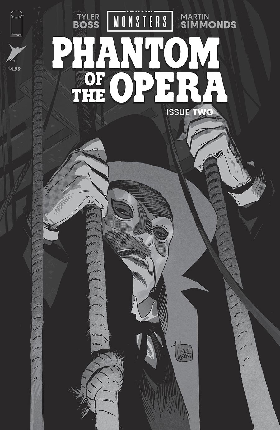 Universal Monsters The Phantom Of The Opera #2 Cover D Incentive Lee Weeks Black & White Classic Horror Cover