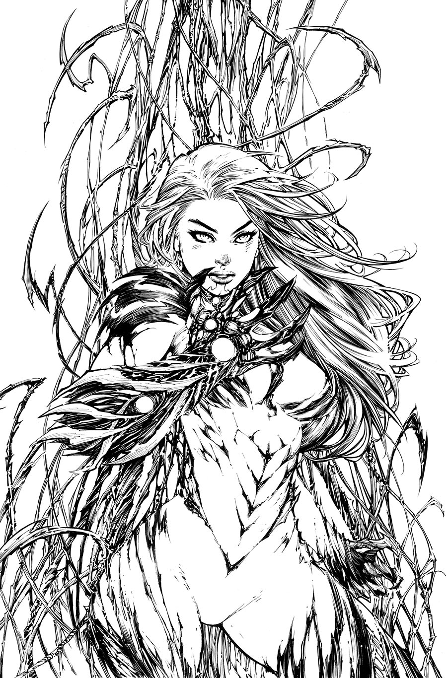 Witchblade Vol 3 #19 Cover D Incentive Ed Benes & Richard Friend Black & White Cover