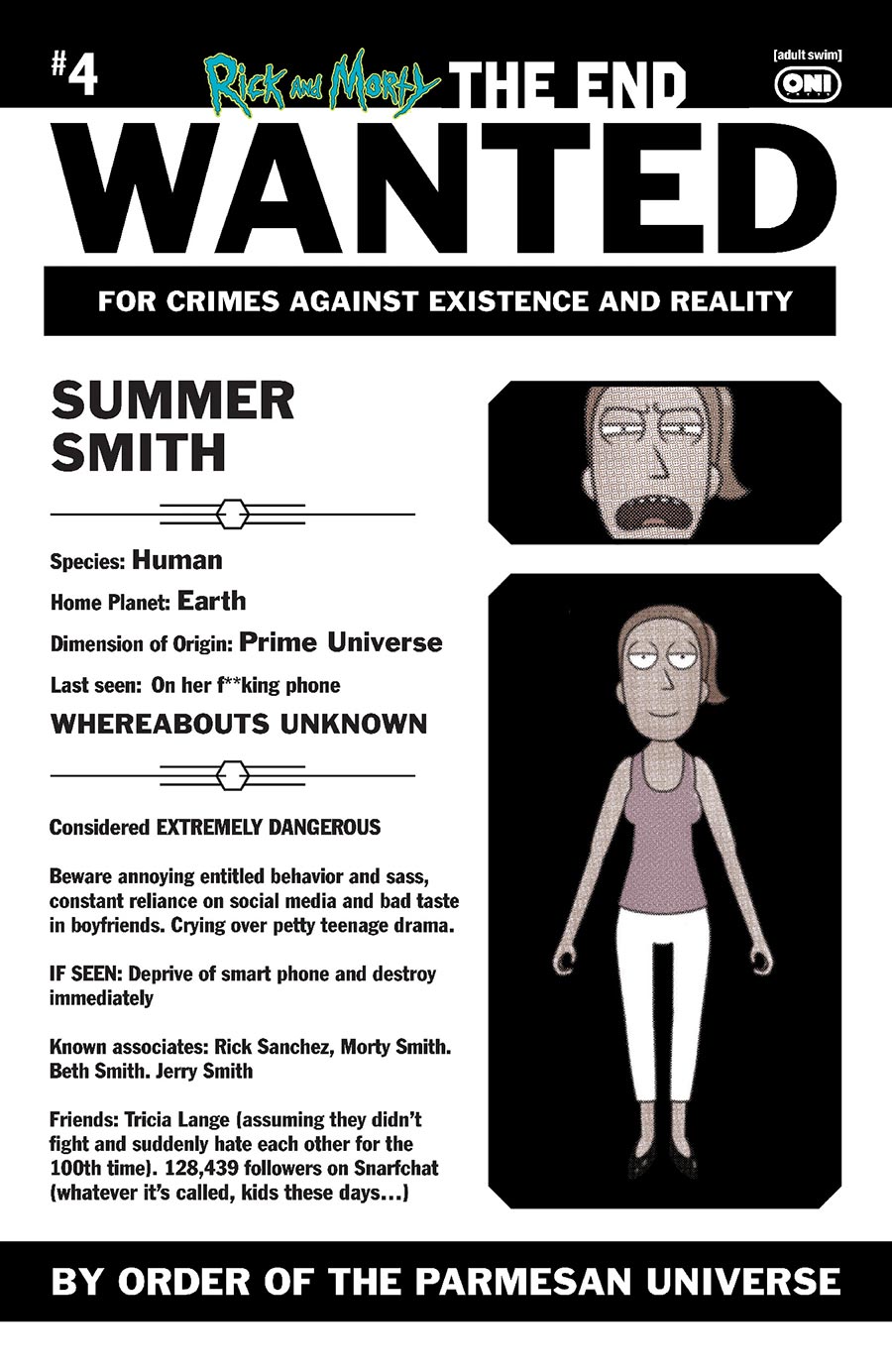 Rick And Morty The End #4 Cover C Incentive Phil Murphy Most Wanted Variant Cover