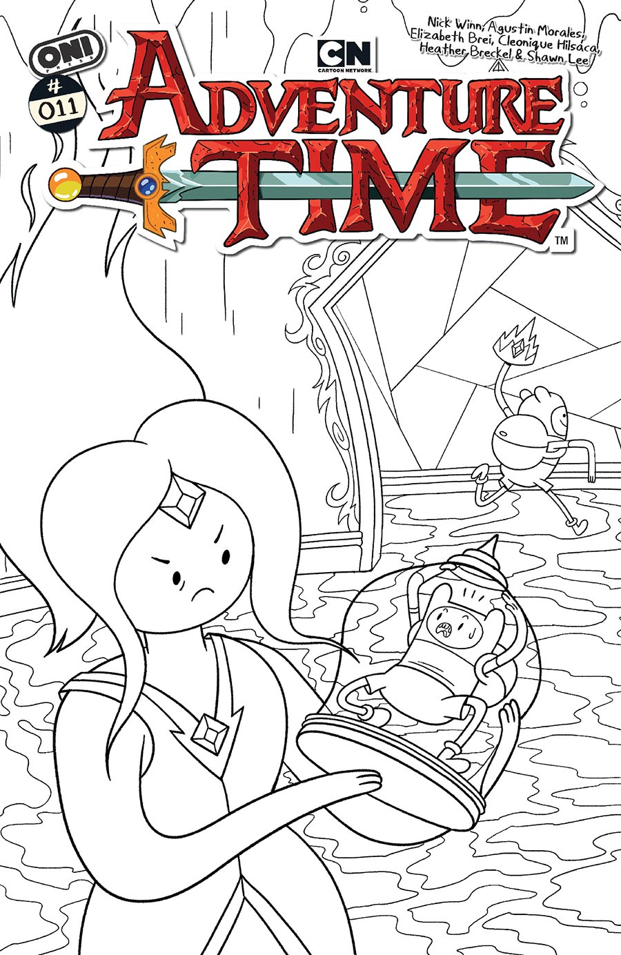 Adventure Time Vol 2 #11 Cover E Incentive Nick Winn Black & White Cover