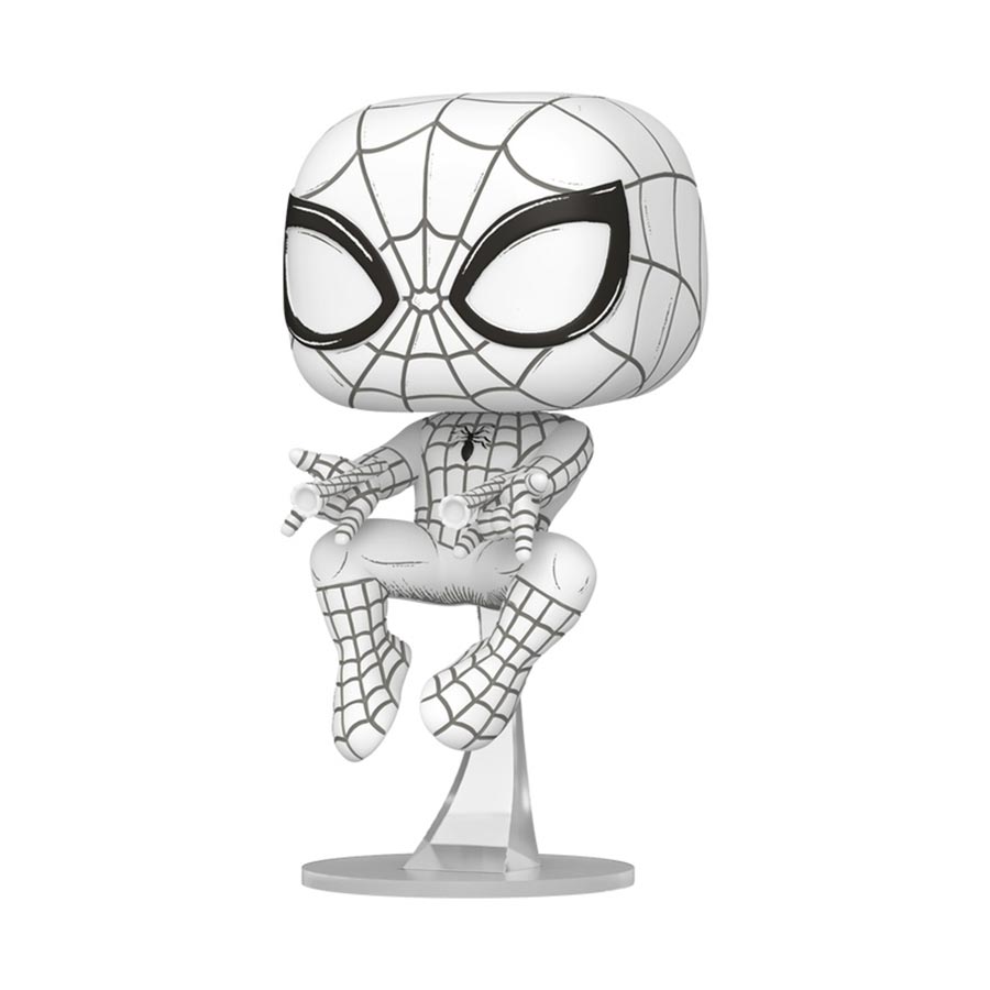 POP Marvel Spider-Man Sketched Deco Vinyl Bobble Head