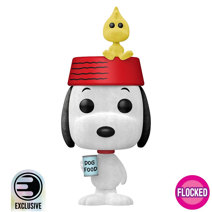 POP Peanuts Snoopy & Woodstock Flocked Entertainment Earth Exclusive Vinyl Figure