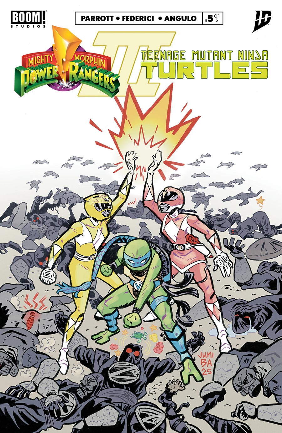 Mighty Morphin Power Rangers Teenage Mutant Ninja Turtles III #5 Cover B Variant Juni Ba Cover