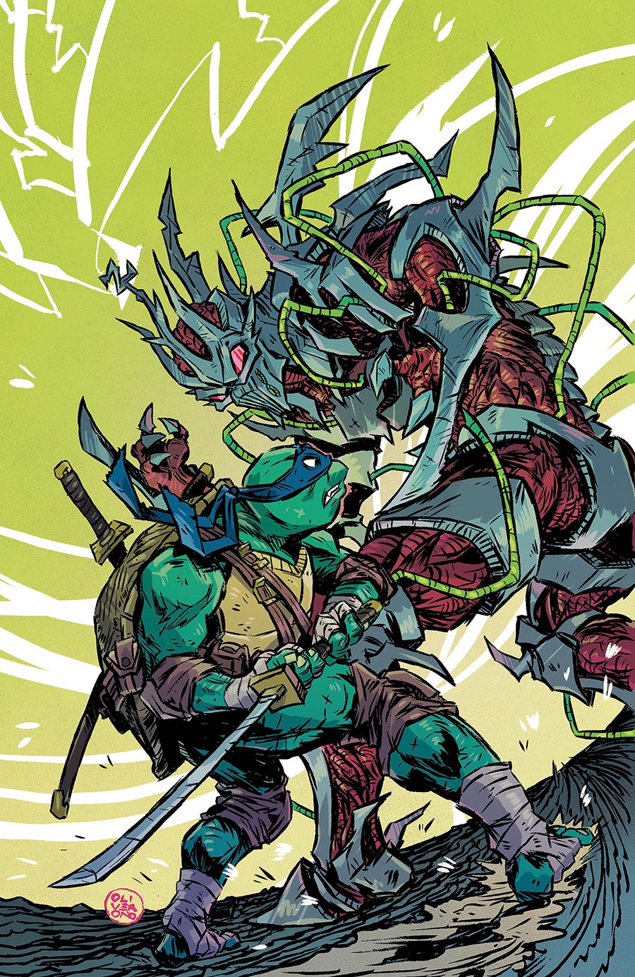 Mighty Morphin Power Rangers Teenage Mutant Ninja Turtles III #5 Cover D Incentive Oliver Ono Virgin Cover