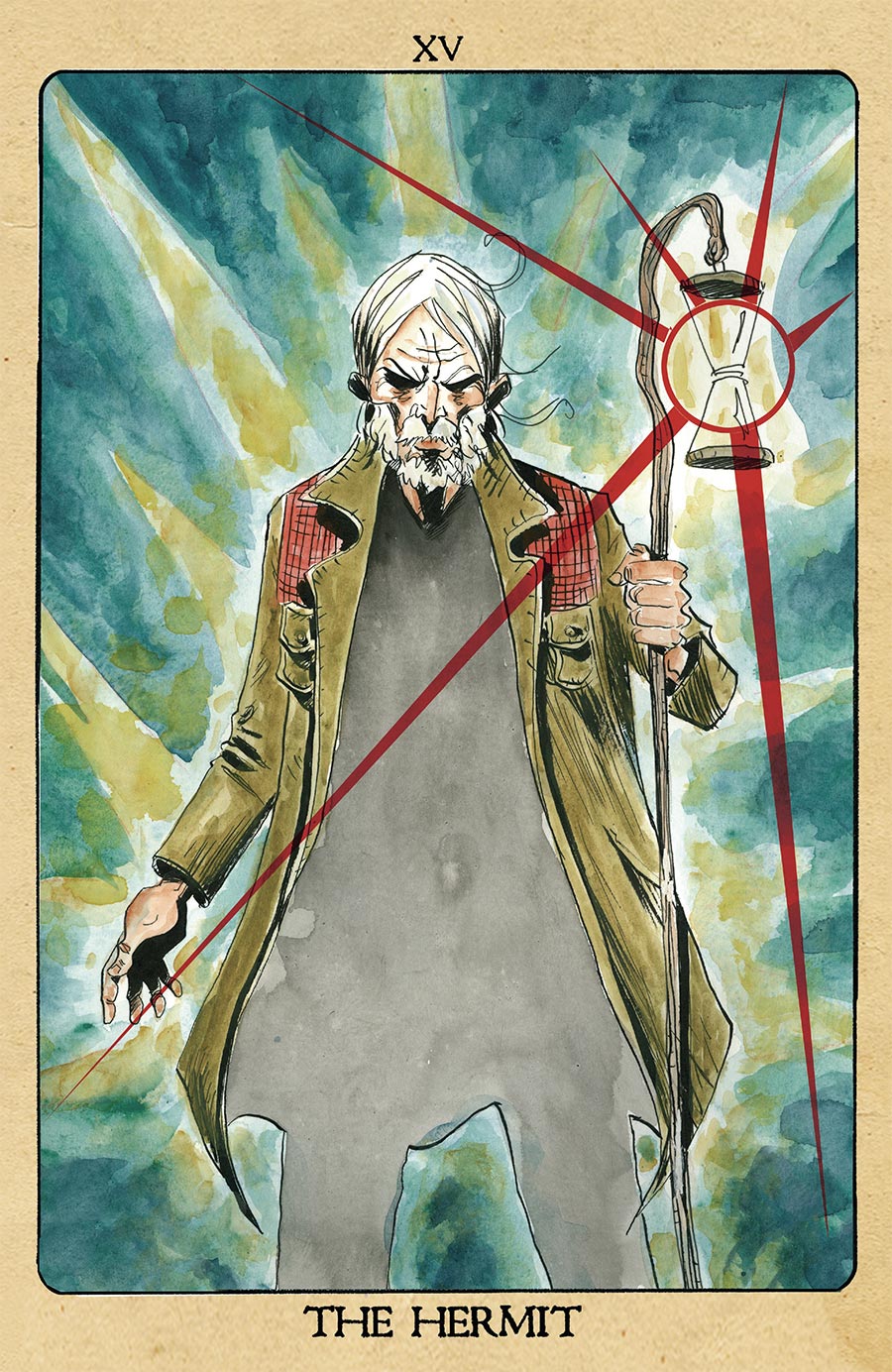 Minor Arcana #15 Cover C Incentive Jeff Lemire Tarot Card The Hermit Virgin Variant Cover