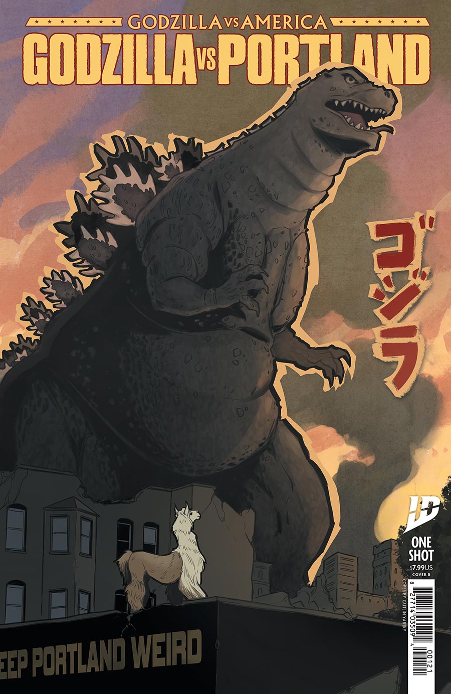 Godzilla vs America Godzilla vs Portland #1 (One Shot) Cover B Variant Caitlin Yarsky Cover