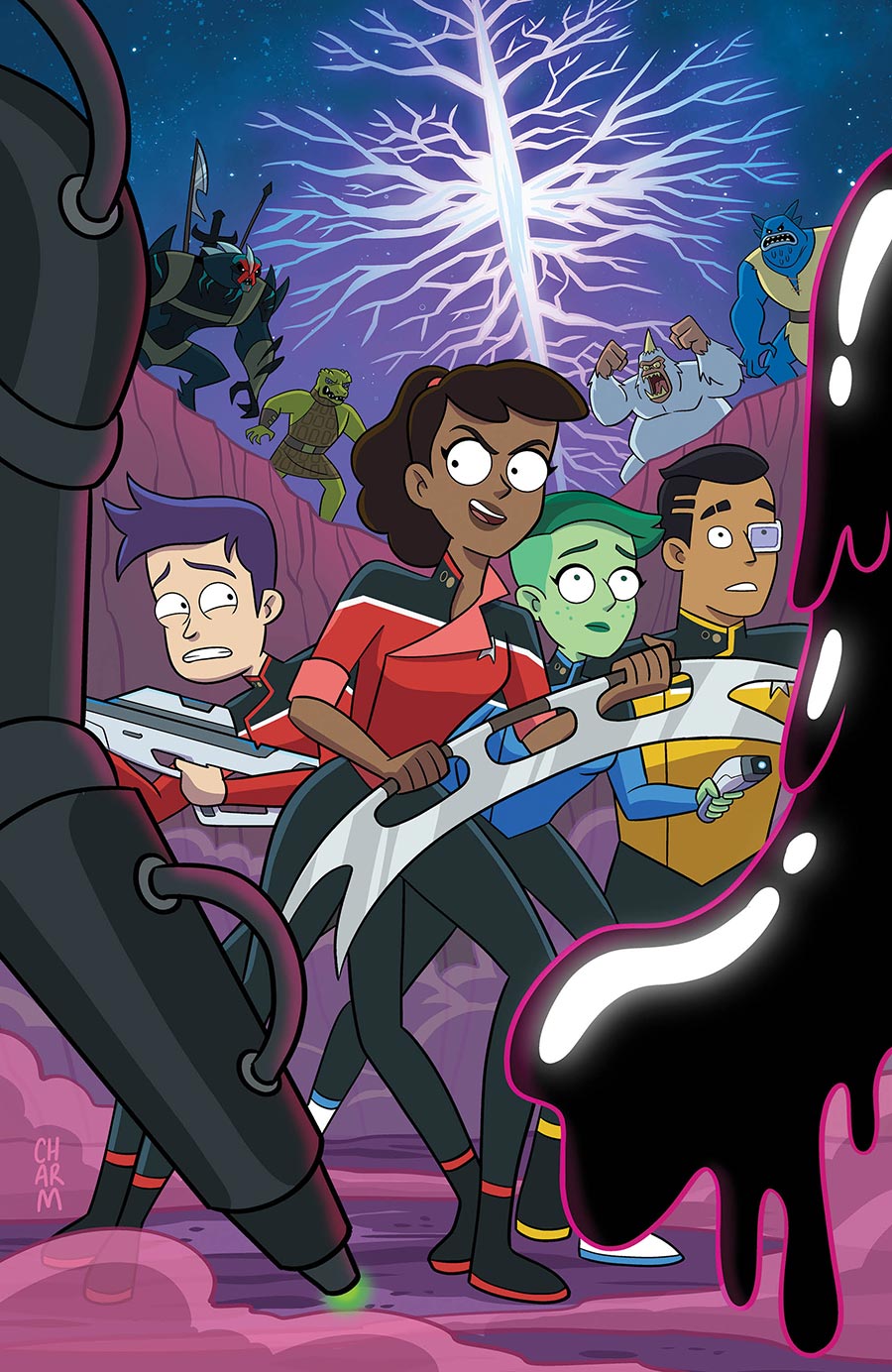 IDW Classics Presents Star Trek Lower Decks #1 Cover B Variant Derek Charm Virgin Foil Cover