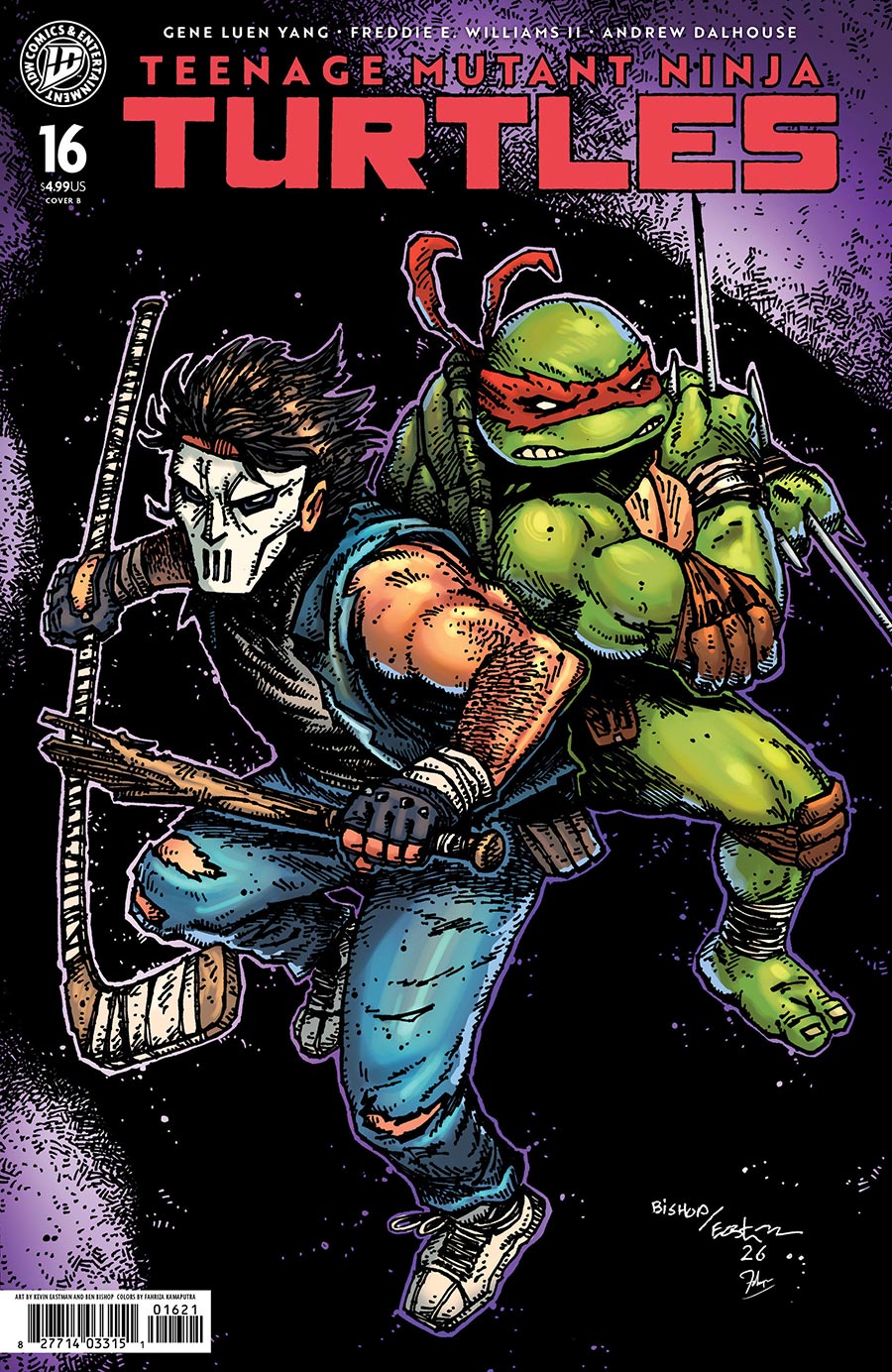 Teenage Mutant Ninja Turtles Vol 6 #16 Cover B Variant Kevin Eastman & Ben Bishop Cover