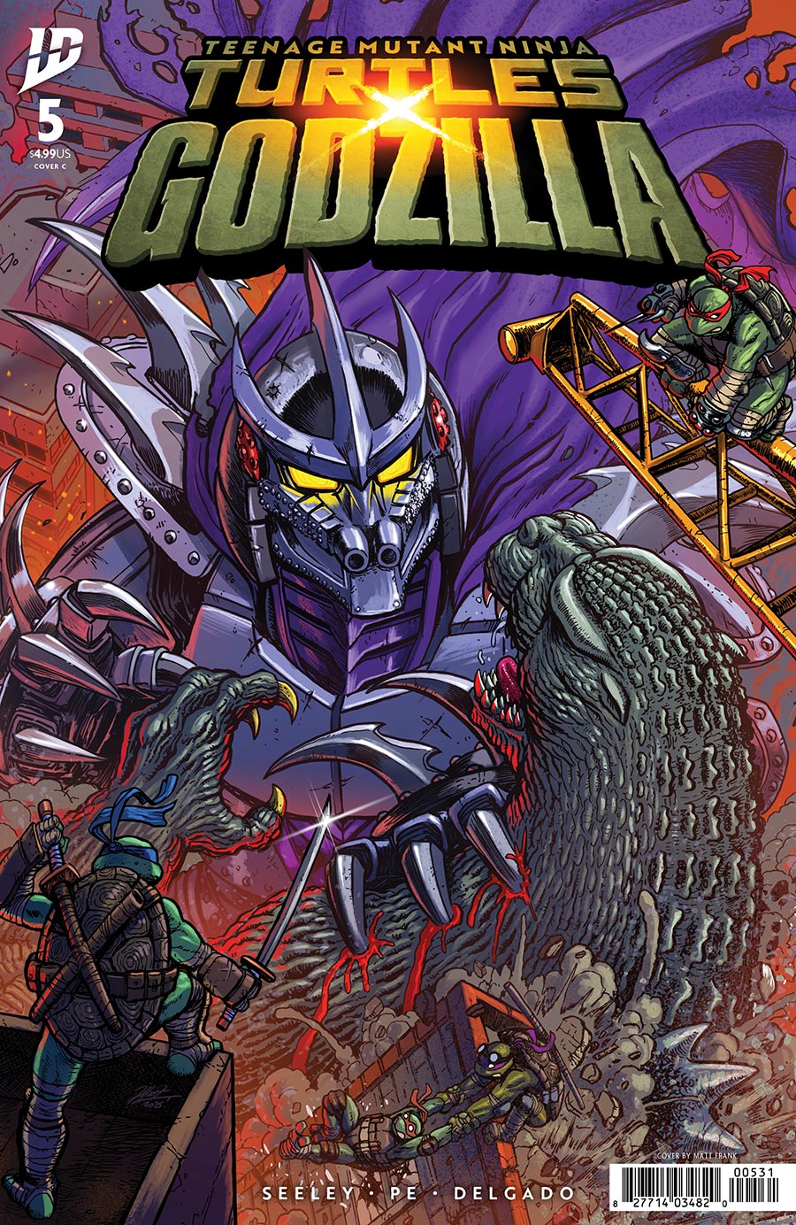 Teenage Mutant Ninja Turtles x Godzilla #5 Cover C Variant Matt Frank Cover