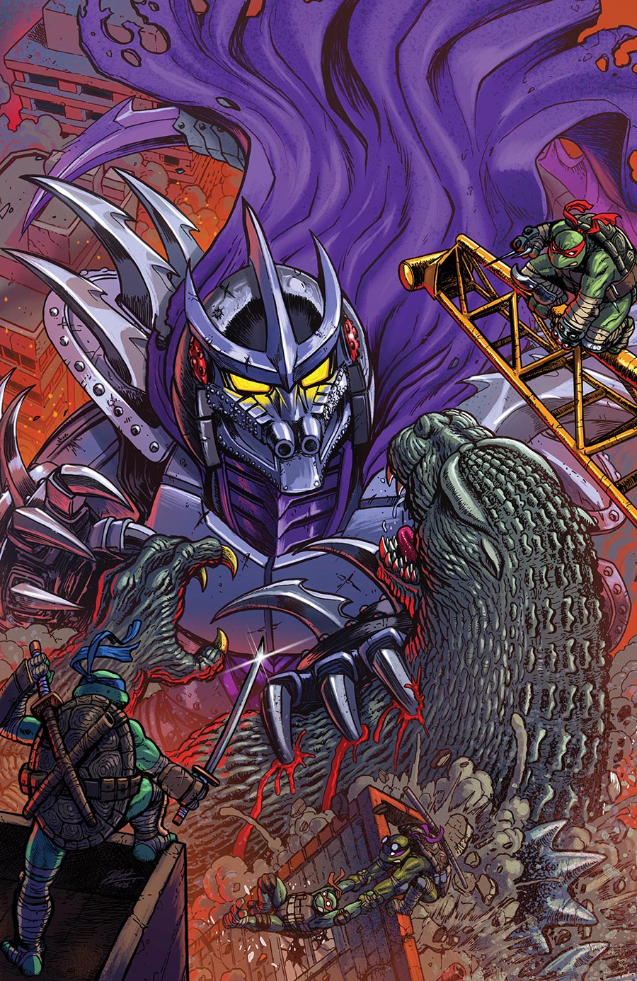 Teenage Mutant Ninja Turtles x Godzilla #5 Cover D Incentive Matt Frank Virgin Cover