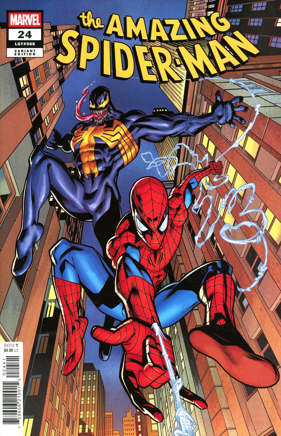 Amazing Spider-Man Vol 7 #24 Cover F Variant Mike Hawthorne Cover (#988)(Death Spiral Part 4)
