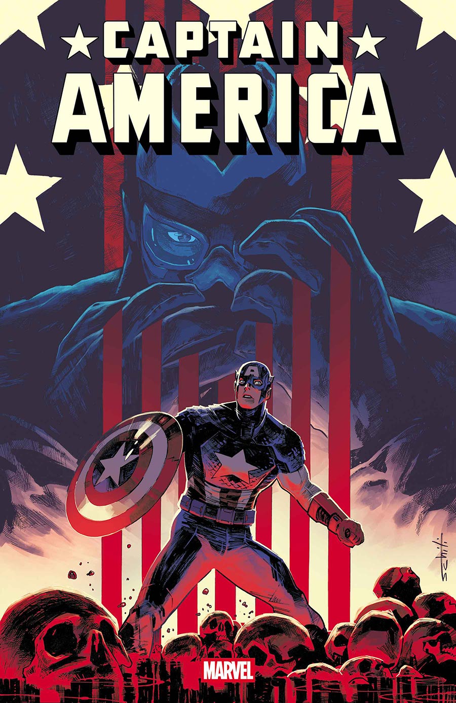 Captain America Vol 11 #8 Cover A Regular Valerio Schiti Cover (Armageddon Prelude)