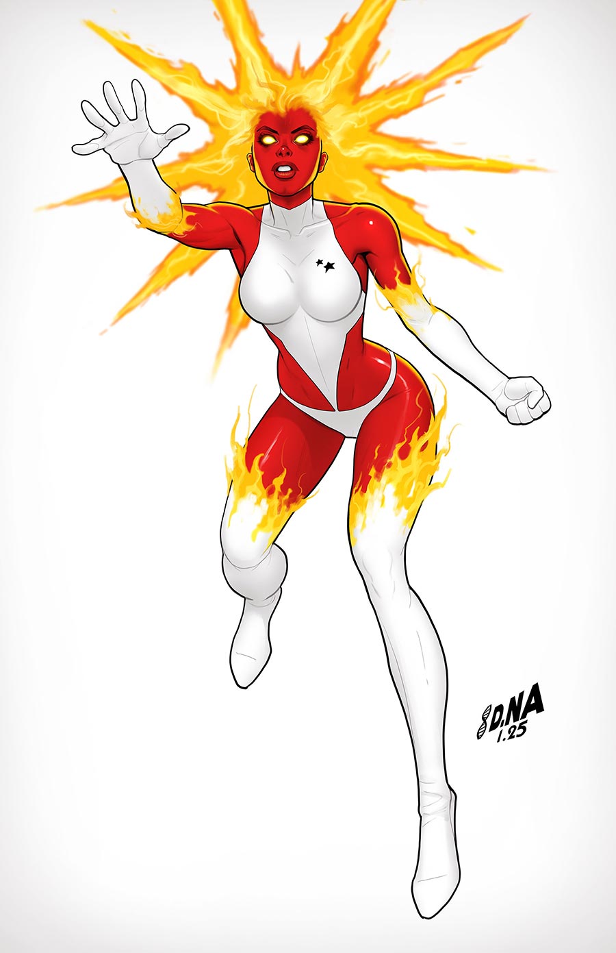 Captain Marvel Dark Past #1 Cover G Incentive David Nakayama Color Block White Virgin Cover