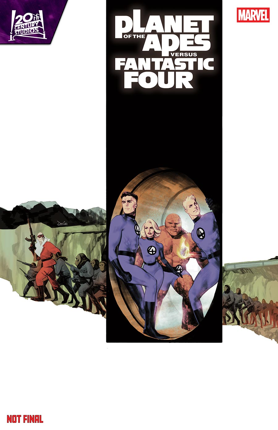 Planet Of The Apes vs Fantastic Four #2 Cover D Variant Davi Go Movie Homage Cover
