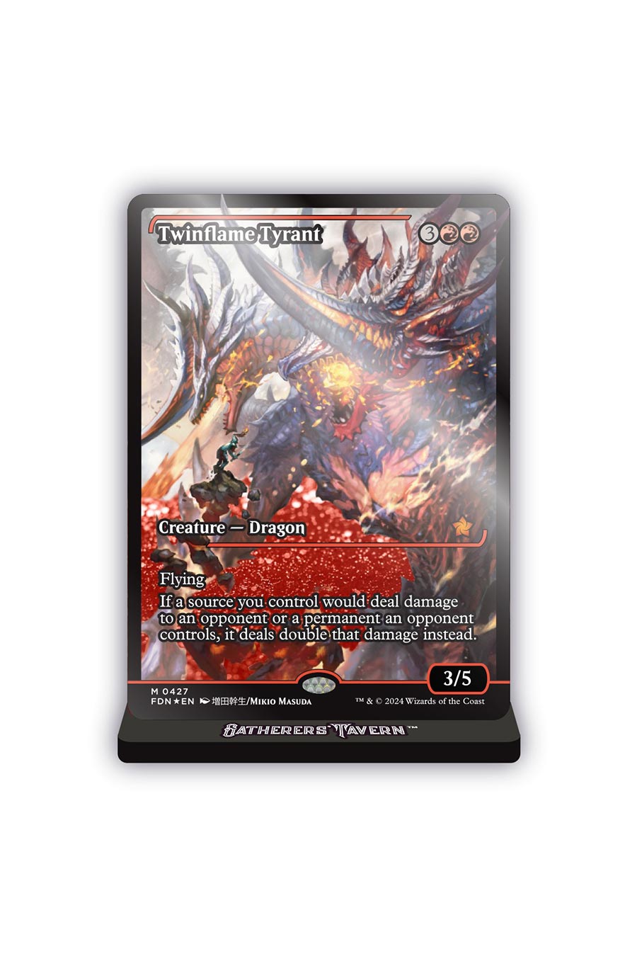Magic The Gathering Acrylic Slab Standee - Twinflame Tyrant