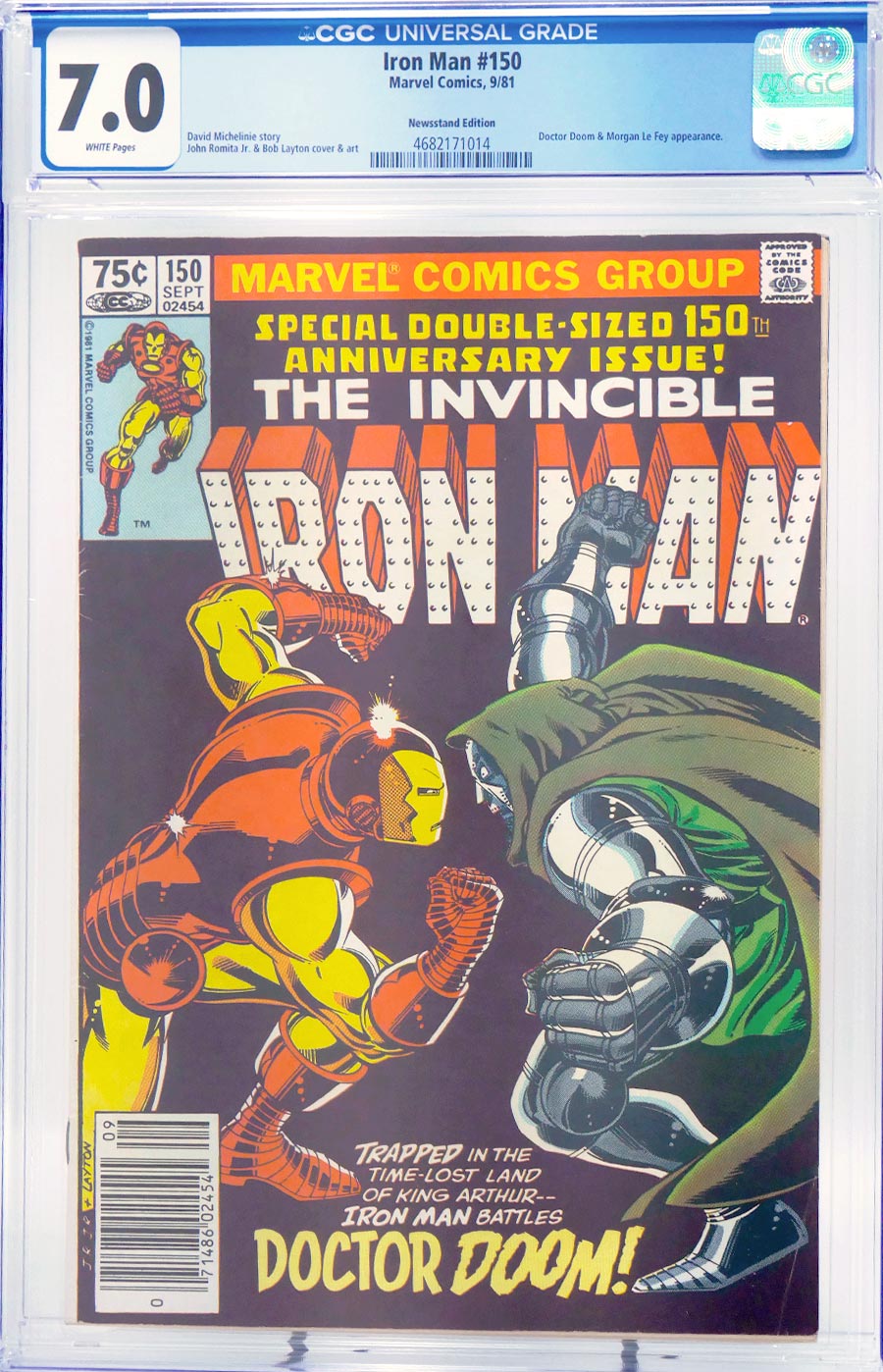 Iron Man #150 Cover B Newsstand Edition CGC 7.0