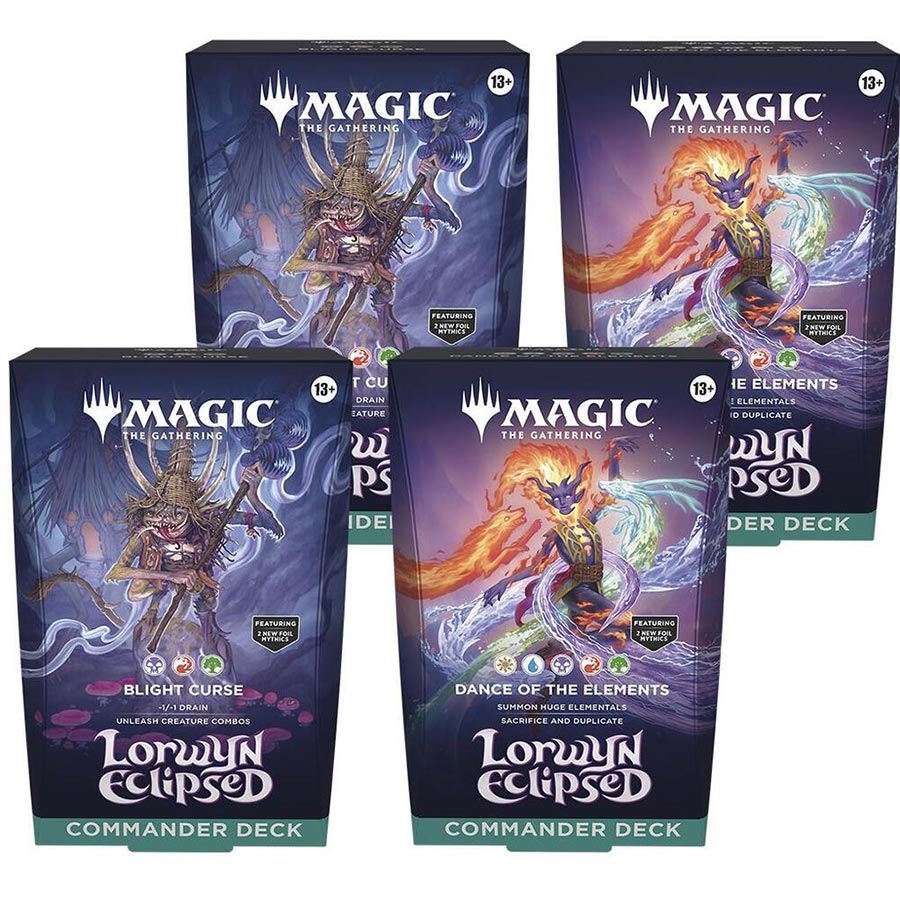Magic The Gathering Lorwyn Eclipsed Commander Deck Carton (4-Count)