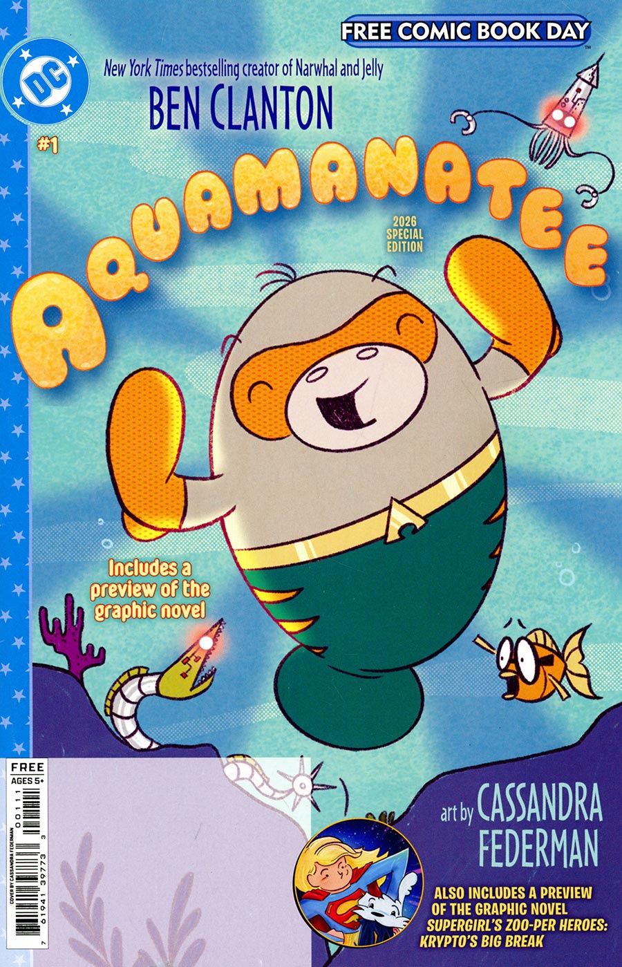 FCBD 2026 Aquamanatee #1 FCBD 2026 Special Edition - FREE - Limit 1 Per Customer