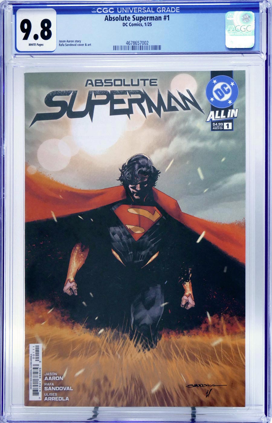 Absolute Superman #1 Cover Z-B Regular Rafa Sandoval Cover CGC 9.8 (DC All In)