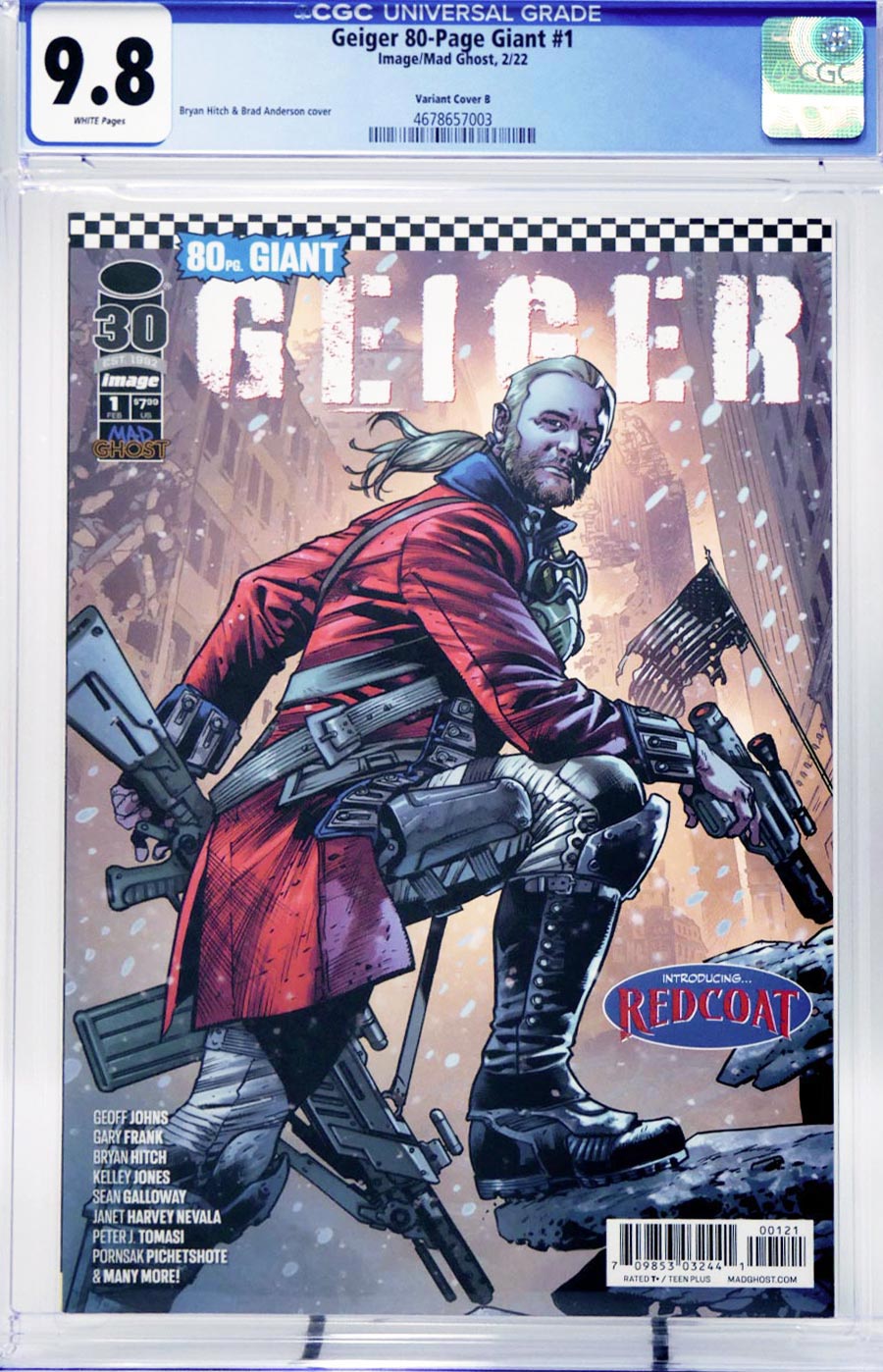 Geiger 80-Page Giant #1 (One Shot) Cover F Variant Bryan Hitch Cover CGC 9.8