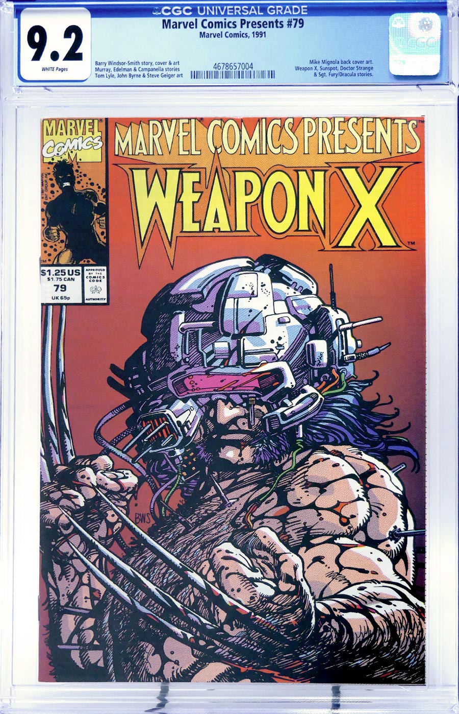 Marvel Comics Presents #79 Cover B CGC 9.2