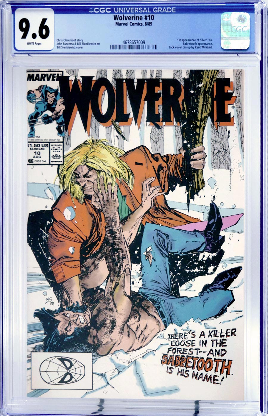 Wolverine Vol 2 #10 Cover B CGC 9.6