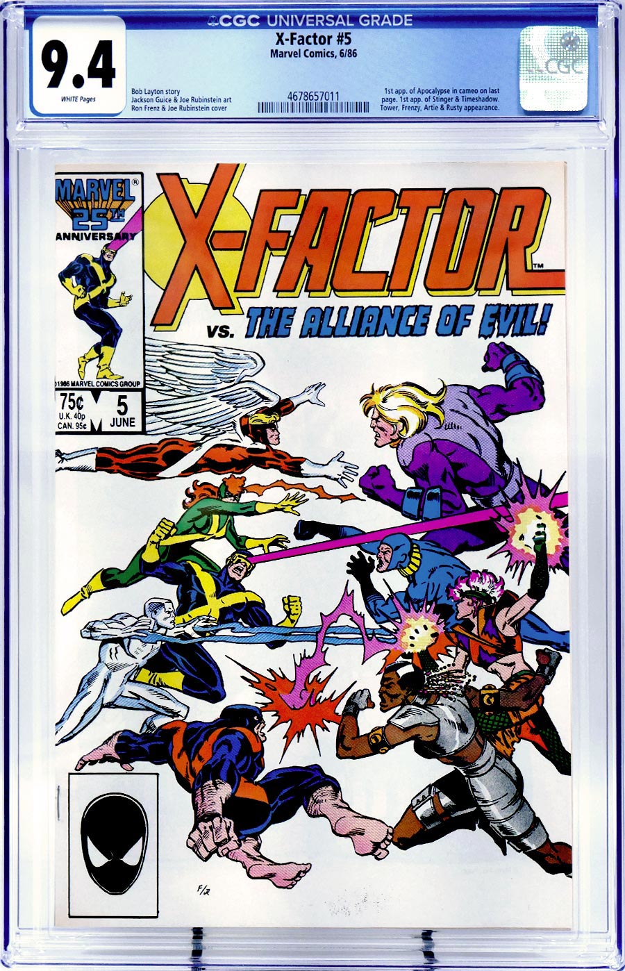 X-Factor #5 Cover C CGC 9.4