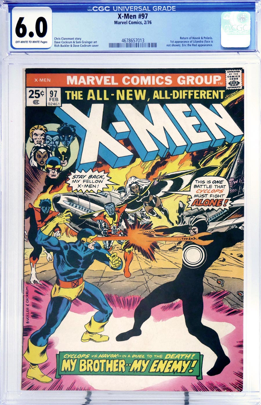 X-Men Vol 1 #97 Cover D CGC 6.0