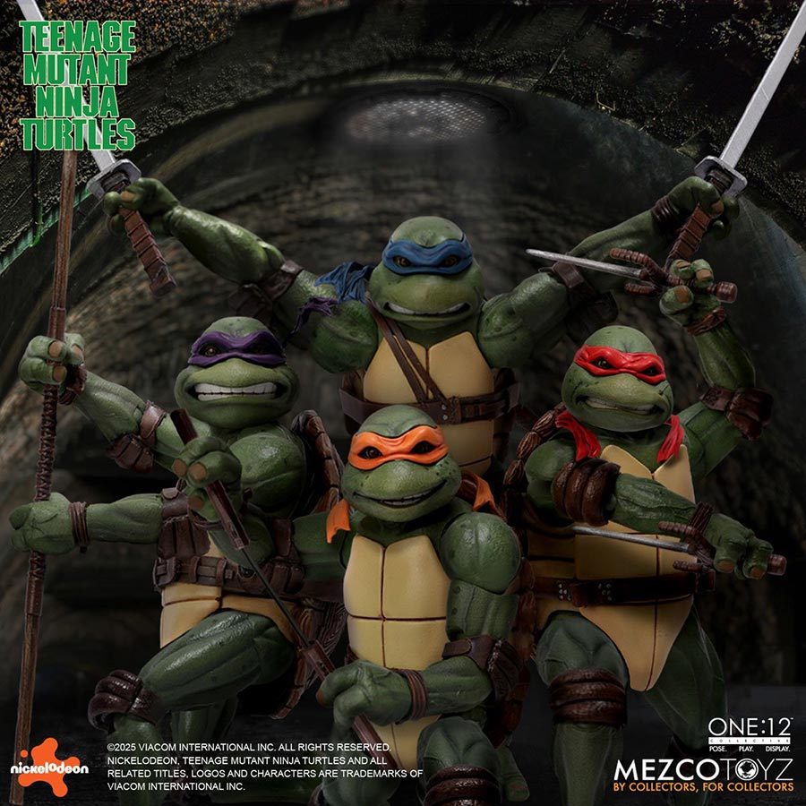 One-12 Collective Teenage Mutant Ninja Turtles 1990 Movie Turtles 4-Pack Action Figure Set