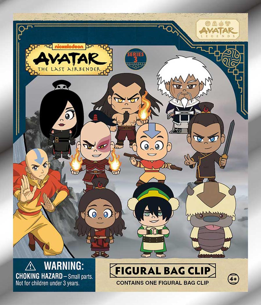 Avatar The Last Airbender 3D Foam Bag Clip Series 3 Blind Mystery Box