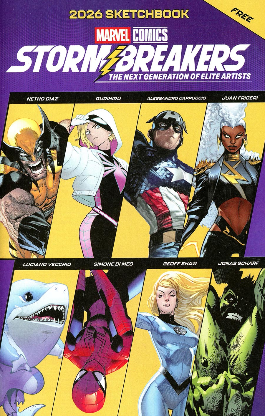 Marvel Comics Stormbreakers The Next Generation Of Elite Artists 2026 Sketchbook - FREE - Limit 1 Per Customer