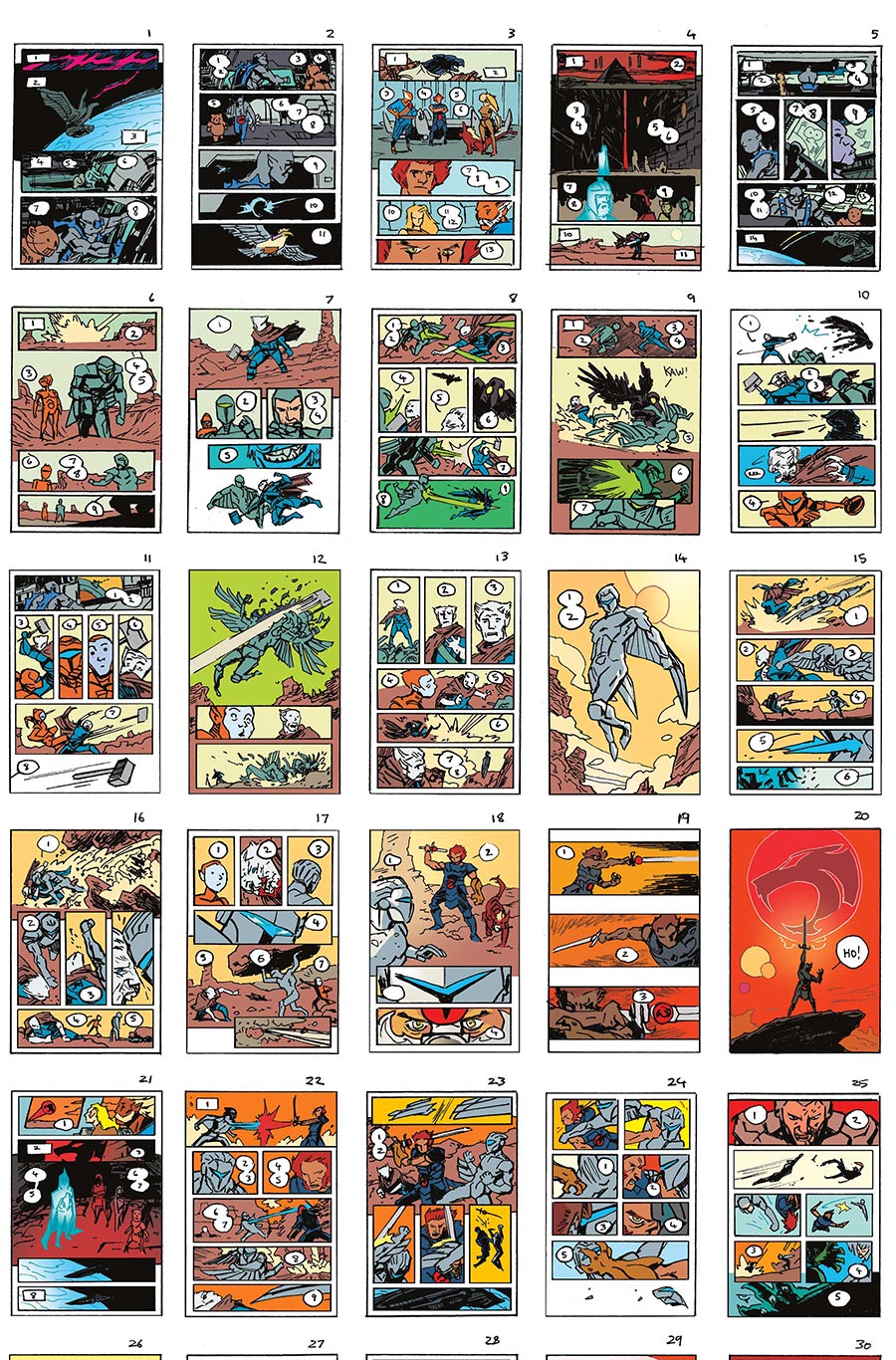 ThunderCats X SilverHawks #1 Cover Q Incentive Declan Shalvey Layouts Virgin Variant Cover (ThunderCats X SilverHawks Part 1)