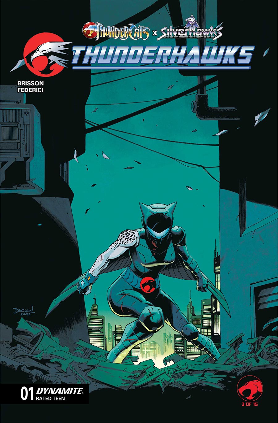 ThunderCats X SilverHawks ThunderHawks #1 Cover B Variant Declan Shalvey Cover (ThunderCats X SilverHawks Part 3)