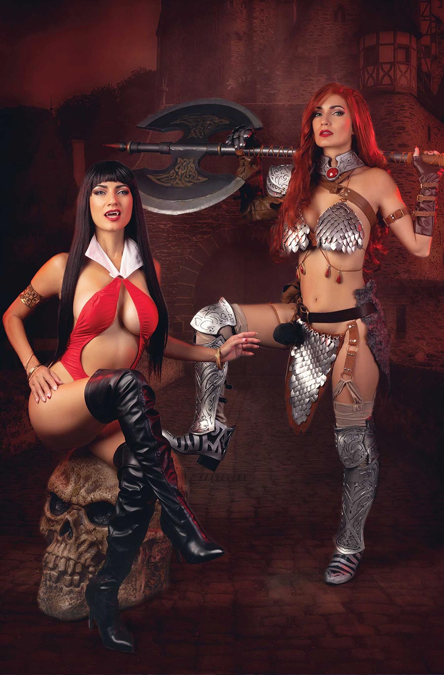 Giant-Sized Savage Tales #1 (One Shot) Cover G Incentive IvyCosplay Red Sonja & Vampirella Cosplay Photo Virgin Cover
