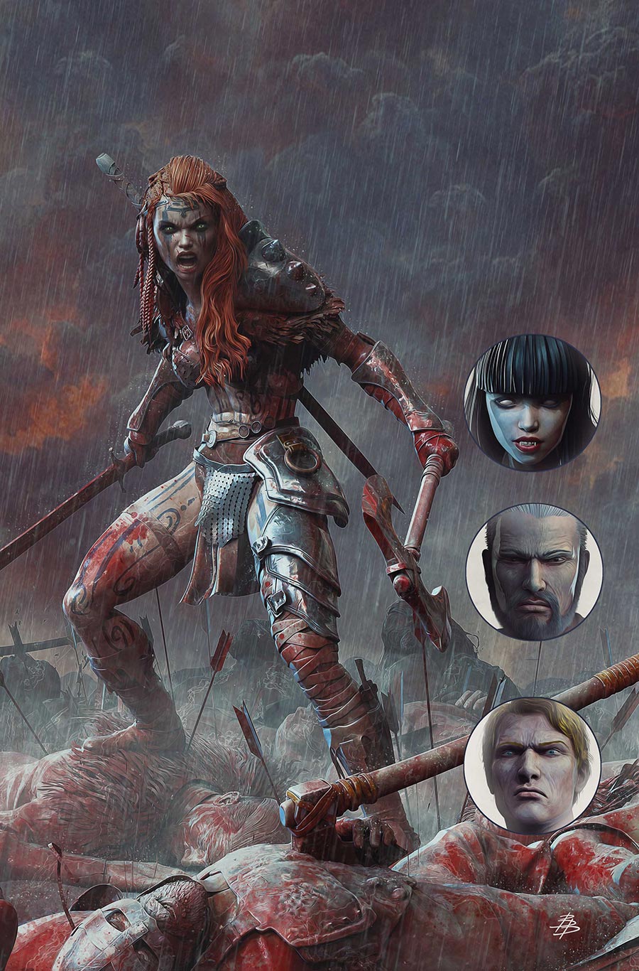 Giant-Sized Savage Tales #1 (One Shot) Cover K Incentive Bjorn Barends Red Sonja Virgin Cover