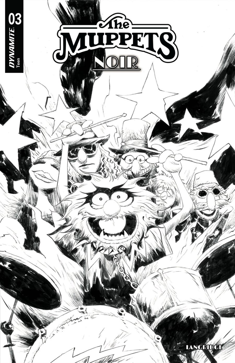 Muppets Noir #3 Cover D Incentive Jae Lee Line Art Cover