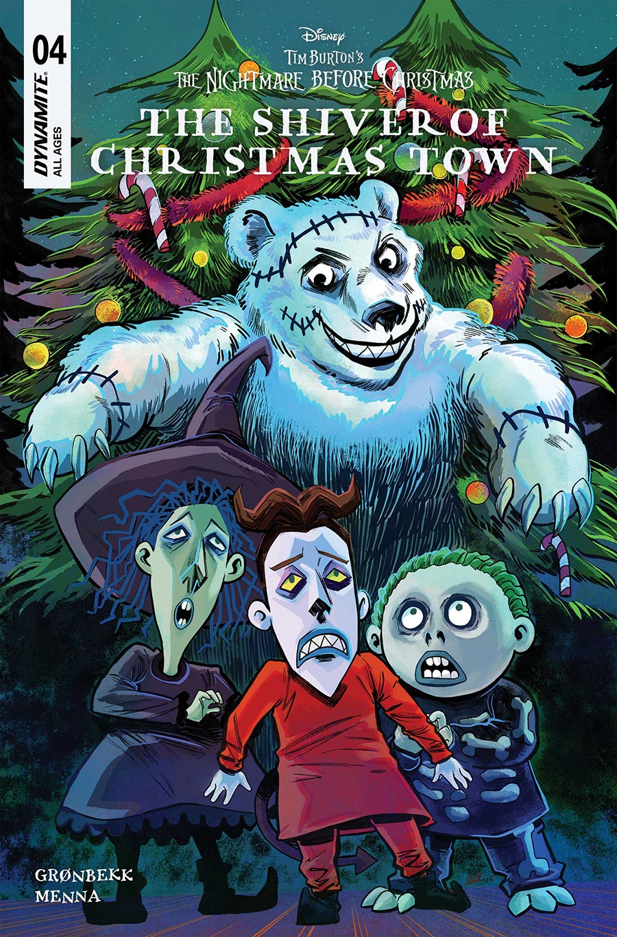 Disney Tim Burtons The Nightmare Before Christmas The Shiver Of Christmas Town #4 Cover B Variant Soo Lee Cover