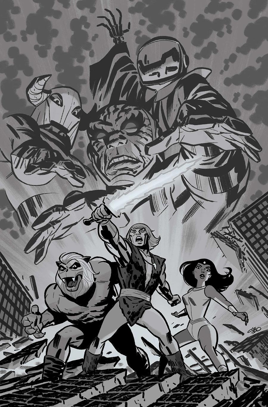 Thundarr The Barbarian #4 Cover H Incentive Michael Cho Line Art Virgin Cover