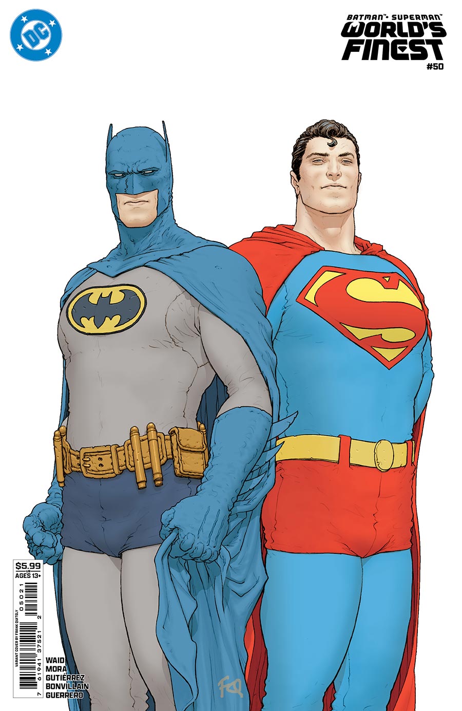 Batman Superman Worlds Finest #50 Cover B Variant Frank Quitely Card Stock Cover