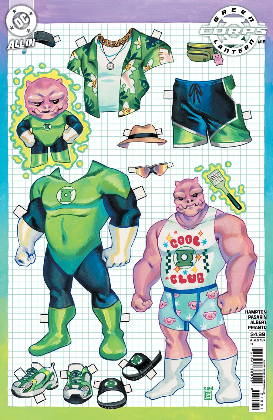 Green Lantern Corps Vol 4 #15 Cover C Variant Rian Gonzales Card Stock Cover (DC All In)